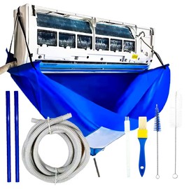 Ac Cleaning Bag With Support Rods, Ac Cleaning Cover With Wider Opening, Waterproof Air Conditioner Cleaning Cover, Split Unit Cleaning Kit, Ac Cleaning Kit for Household Wall-mounted Air Conditioner