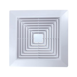 ABS Plastic Bathroom Exhaust Fan Cover with Springs, Ceiling/Wall Mounted Laminar Flow Grille & Diverter (9 * 9 in)