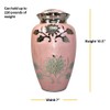Human Funeral Cremation Urn, Large Size Pink Human Ash Urn