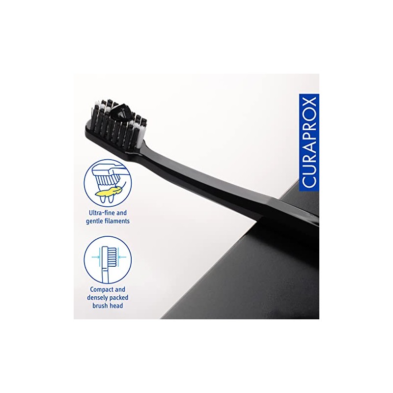 CURAPROX Ultra Soft Cepillos de Dientes Duo Pack Negro/Blanco
