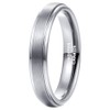 083BASE Tungsten Carbide Ring - Silver and Black, 6mm/8mm Width,