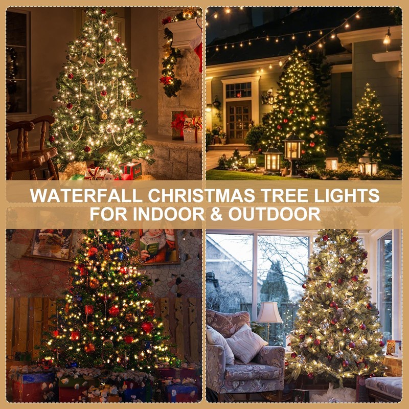 TheaPro 2M/6.6FT x 8 Lines 280LEDS Christmas Tree Lights USB