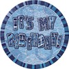 Unique Party 55270 - 6" Glitz Blue Giant Birthday Badge
