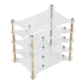 Acogedor Estuche de Acrílico Apilable 586095 para Raspberry Pi 3B+, 3/2 Modelo B, Transparente, 4 Ranuras y 4 Clústeres
