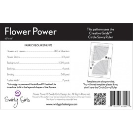 Flower Power Quilt Pattern by Swirly Girls Designs 60" x 66" SGD040