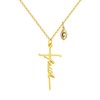 SANNYRA Faith Necklace for Women, Initial Christian Cross Necklaces, 18K