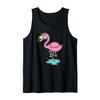 Flamingo with Wine Tank Top