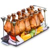 Chicken Leg Rack for Grill with Drip Tray - Easy