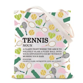 Tennis Sports Lovers Gifts Tennis Player Shopping Bag Game Day Gift Tennis Team Handbag Tennis Coach Thank You Gift (Tennis Noun)