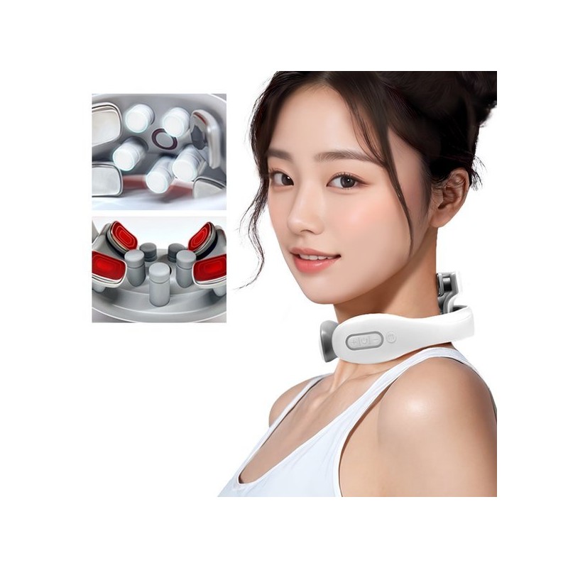 (몬스터엑센)넥머신 온열 저주파 EMS 목마사지기 승모근제거 (Monster Xcen) Neck Machine