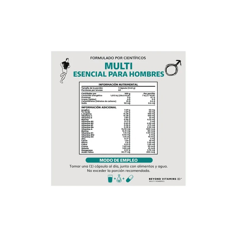 Kit 1 Multivitaminico Hombre + 1 Magnesio Complex Sabor Sin