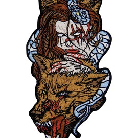 ZEGINs The Bloody Werewolf Patch Embroidered Applique Badge Iron On Sew On Emblem