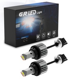 POOPEE T20 LED Back Lamp, Backward Light, 20 W, 4000 lm, Explosive Light, Compatible with DC12V Cars, DC9-32V, Built-in Canceller, CSP Chip, Powerful, High Power, Non-Polarity, White, 6500k, Set of 2,
