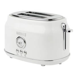 Haden Dorset 2 Slice Extra Wide Slot Toaster with Cool Touch Exterior, Removable Crumb Tray, and 6 Variable Browning Control, Ivory