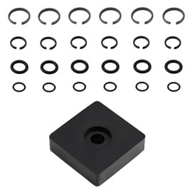 GIONAR 12 Set Impact Wrench Retaining Ring Kit for Milwaukee Impact Wrench, 6 Set 3/8" & 6 Sets 1/2" Retainer Ring Clip and O Ring & 1 Install Tool, for Milwaukee 1/2 & 3/8 Impact Gun