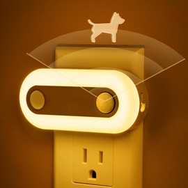 Night Lights [2 Pack], Night Light Plug into Wall, LED Motion Sensor NightLight Dusk to Dawn Sofe Light Amber 2000K, 30/60/100Lm Dimmable Brightness for Kids, Bathroom, Bedroom, Hallway, Stairway