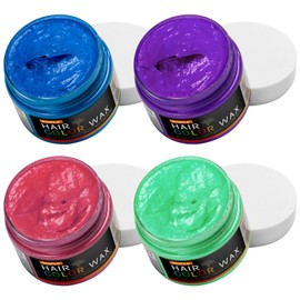 4Pcs Temporary Hair Color Wax for Men Women Kids Daily Party Cosplay Christmas DIY Washable Hair Chalk Natural Instant Hair Color for Women Temporary Hair Dye for Children 40g