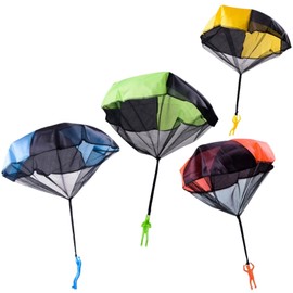 Mirhua Hand Throw Parachute Toy, Hand Throwing Parachute Outdoor Play, Outdoor Toy, Flying Outdoor Games, Children's Day, Popular Gift (Set of 4)