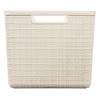 Curver Basket Jute 100% Plastic Recycled Rectangular, White Red, L: