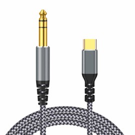 【MFi Certified】 USB C to 6.35mm TRS Stereo Audio Cable, 4FT Type C to 1/4" Audio Adapter Aux Jack Stereo Cable for i-Phone 15, Pixel 5XL, Amplifier, Home Theater, Speaker [Not Support Recording]