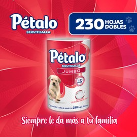 Pétalo Jumbo Multicorte Servitoalla, 1 Rollo De 230 Hojas Dobles