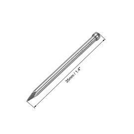 sourcing map Finishing Nails Hand-Drive Hardware Carbon Steel Nail 35mm 1.4-inches 100pcs, Silver