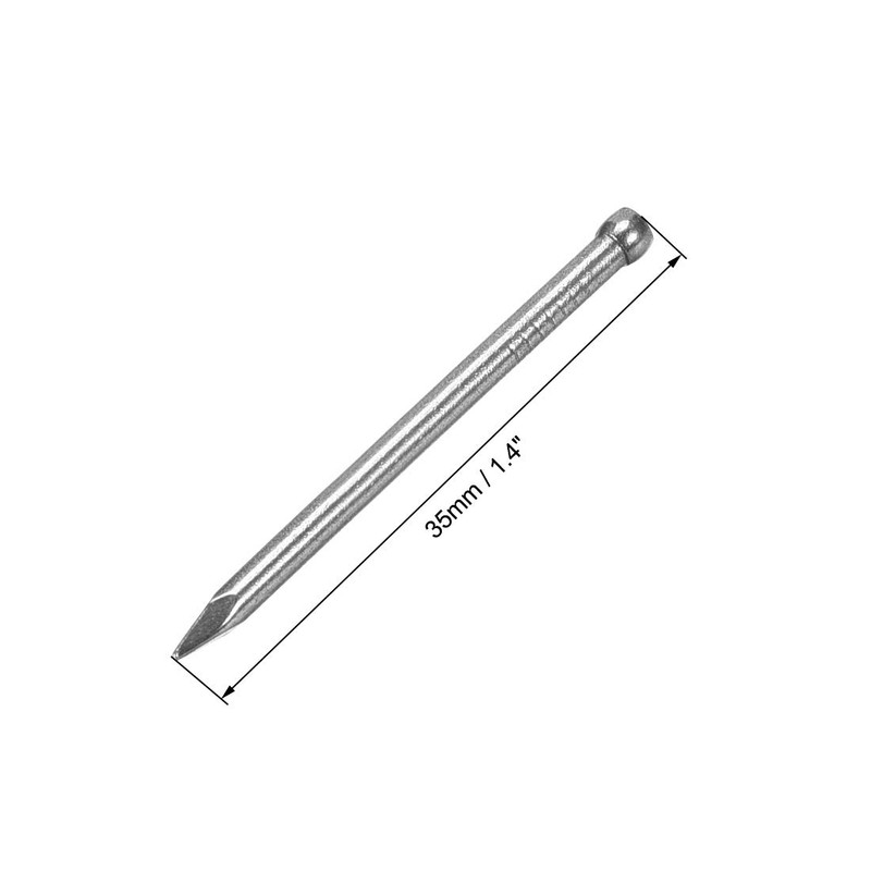 sourcing map Finishing Nails Hand-Drive Hardware Carbon Steel Nail 35mm