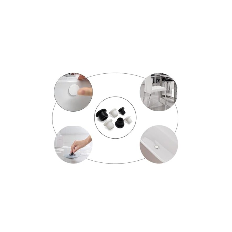 UUYYEO 200 Pcs 3 mm Plastic Screw Hole Plugs White