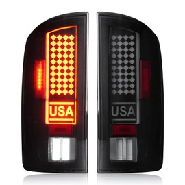 Tresound LED Tail Light for Dodge RAM 1500 2002-2006, RAM 2500 3500 2003-2006, Rear Taillight Assembly, 55077348AF, 55077347AF, CH2801147, CH2800147