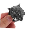 FOYTOKI Accessories Wolf Head Push to Start Button Cover for