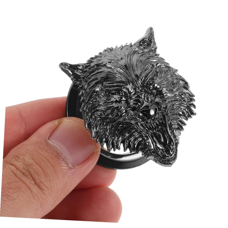 FOYTOKI Accessories Wolf Head Push to Start Button Cover for