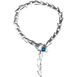 YUEcthynous Serpentine Silver Adjustable Snake Bracelet Retro Snake Bracelet Cuff Bracelet Jewellery for Women and Girls (Silver), S, Metal, Alloy