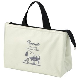 Skater KBCV1-A Snoopy Badge Lunch Bag with Cover, Cold Insulation, Width 11.4 x Height 8.3 x Depth 4.7 inches (29 x 21 x 12 cm)