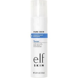 e.l.f. Skin Pure Skin Toner, Gentle, Soothing & Exfoliating Daily Toner for A Smoother-Looking Complexion, Made with Oat Milk, Aloe Juice & Niacinamide