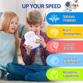 Blackma Quick Push Game Fidget Toys for Kids Adults, Handheld Puzzle Game Sensory Toys, Fast Push Bubble Game, Xmas Birthday Gifts for Boys Girls (Astronaut - Blue)