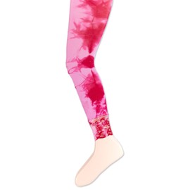 Jefferies Socks Girls 7-16 Lace Tie Dye Footless Tights, Hot Pink, 8-10
