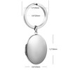 PHOCKSIN Silver Oval Keychains For Women Photo Locket Keychain Cute