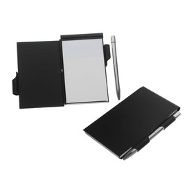 jojofuny Metal Pocket Notebook with Pen Holder Refillable Pages Mini Notepad for Office Supplies Compact Aluminum Flip Journal Notebook for Outdoor Use