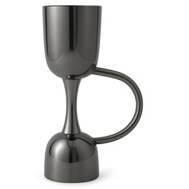 BarBits Volaro™ Cocktail Jigger with Handle - Premium Barware Spirit Measure Cup 25-50ml - Gunmetal