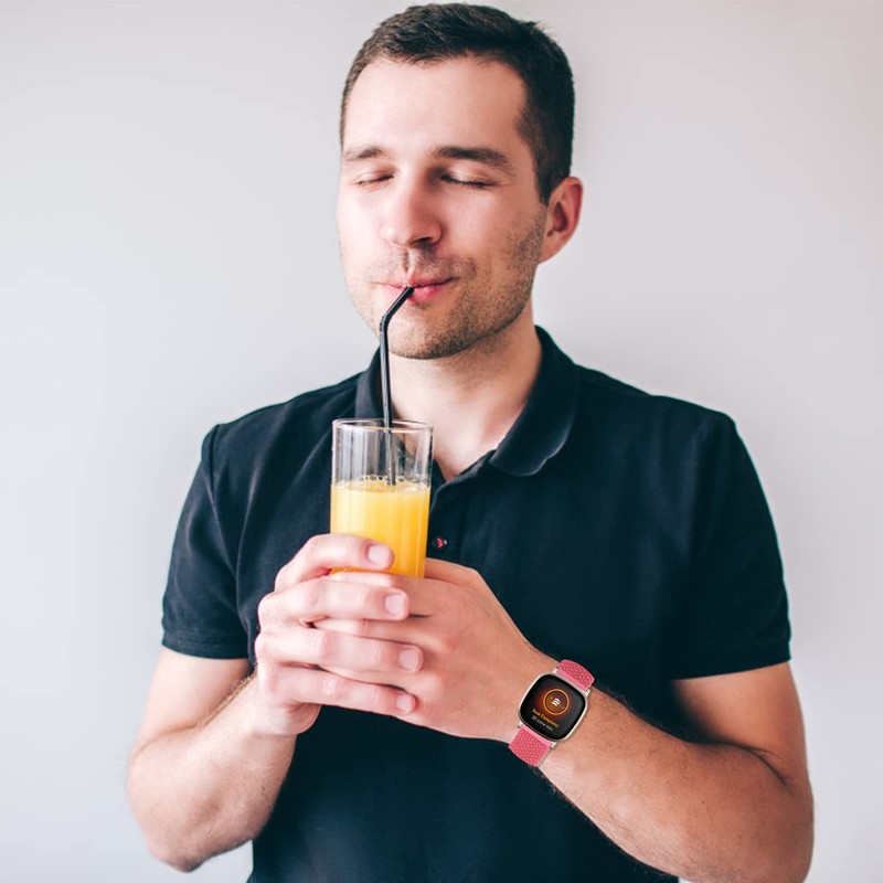 TEHAUX Compatible Knitting Watch Strap for Sense Comfortable Breathable Replacement