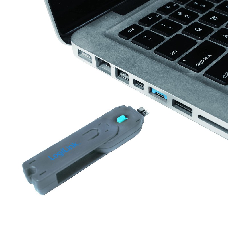 Logilink USB Port Blocker Lock grey 1x Schlüssel, 1x Schloss