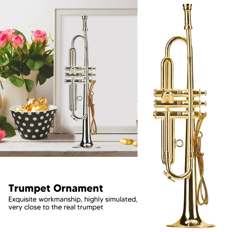 Miniature Trumpet Model High Simulation Mini Musical Instrument for Home