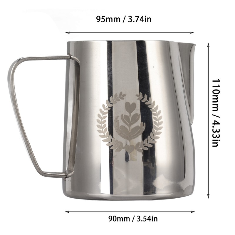Frothing Pitcher 304 Stainless Steel Pull Flower Cup Coffee Milk