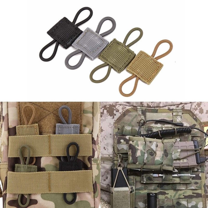 XINGSUI Pack of 16 Elastic Webbing, Tactical Retainer Outdoor Tool,