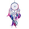 Pink Pineapple Dreamcatcher Colourful with Feathers and Silver Beads: Handmade