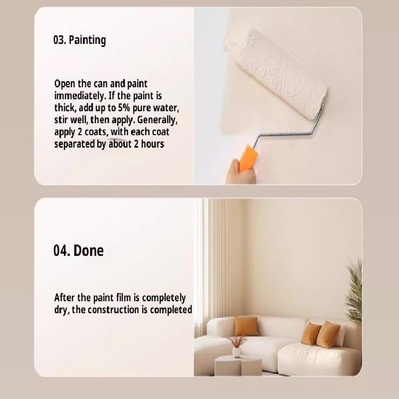 YOA Sheepskin Texture Wall Paint, White 1 Gallon, For Walls