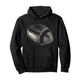 Vintage USA American Football Rugby Ball Football Pullover Hoodie, black