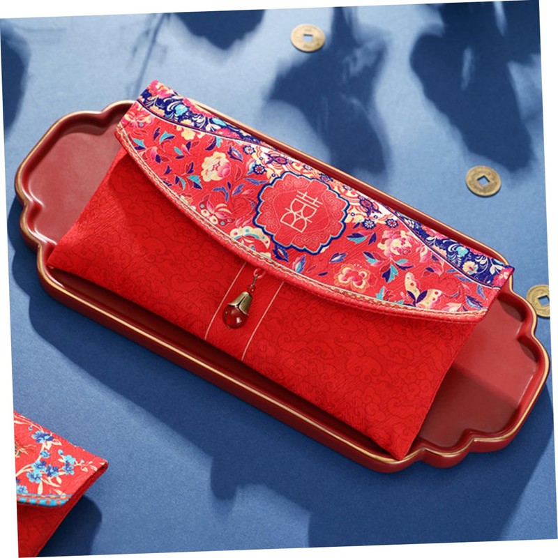 Operitacx Wedding Red Envelope Silk Red Envelopes Hong Bao for