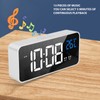 Mirror LED Alarm Clock Two Sets of Alarm Rechargeable Voice