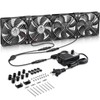 GDSTIME Big Airflow 4X 120mm Fans with 100V-240V AC Powered